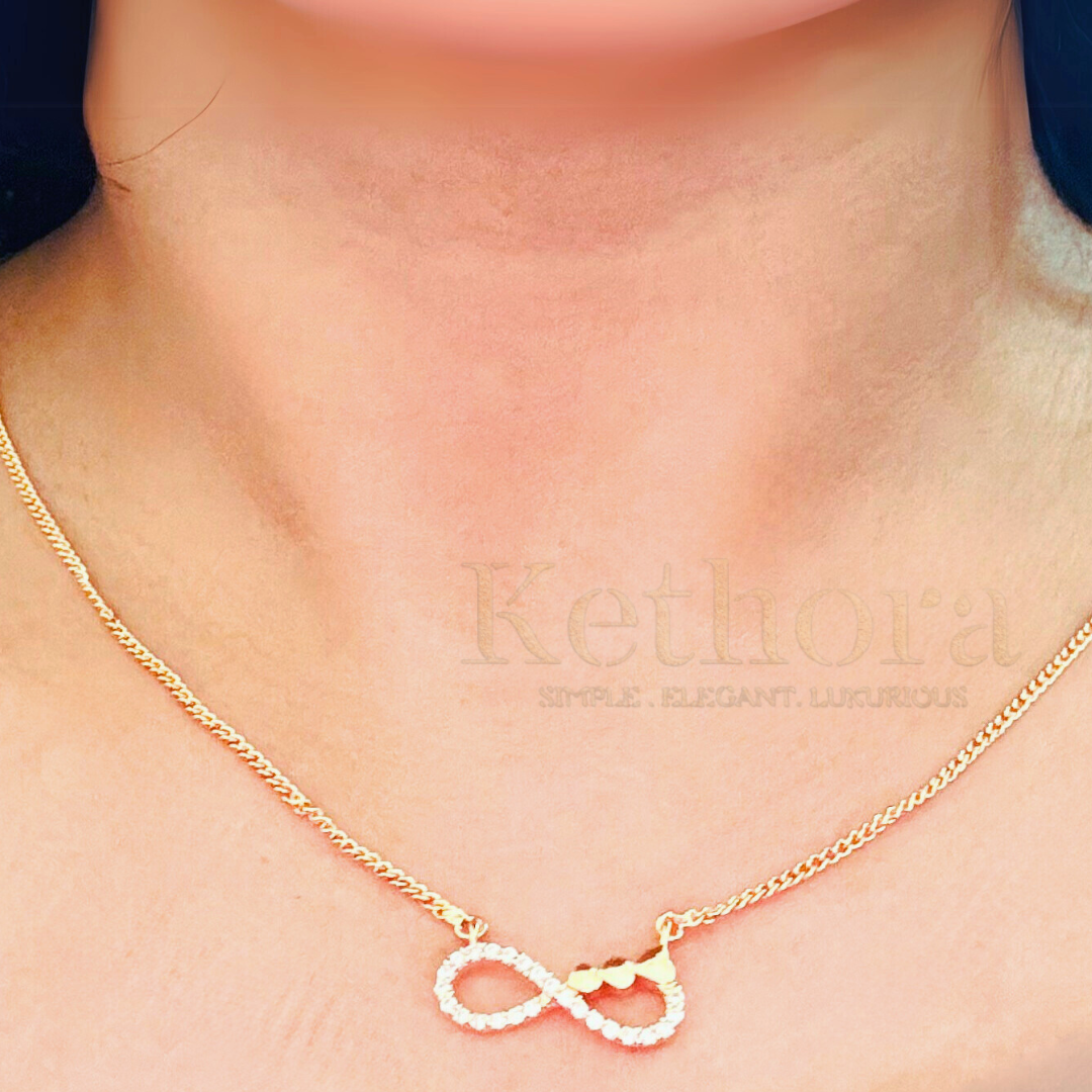 Infinity Shape heart blend Necklace